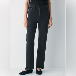 Denim Forum Black Straight Leg Jeans